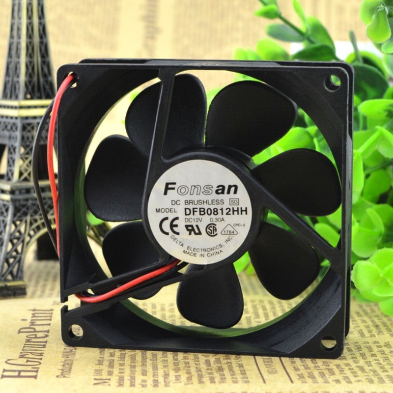 DELTA Fonsan 8025 12v 0.3A DFB0812HH 8cm Inverter Chassis Industrial Cooling Fan