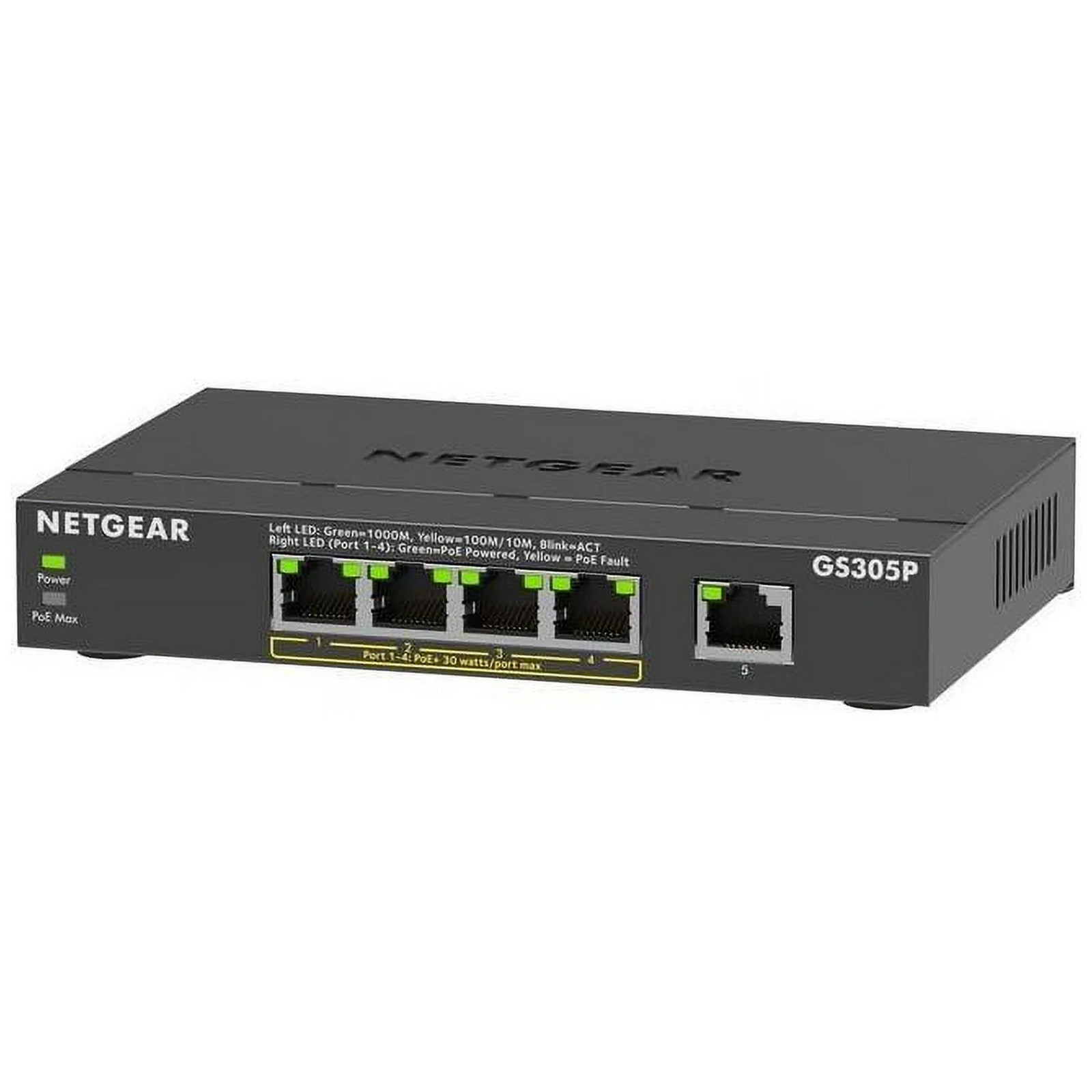 NETGEAR GS305P-300NAS 5-Port PoE Gigabit Ethernet Unmanaged Switch