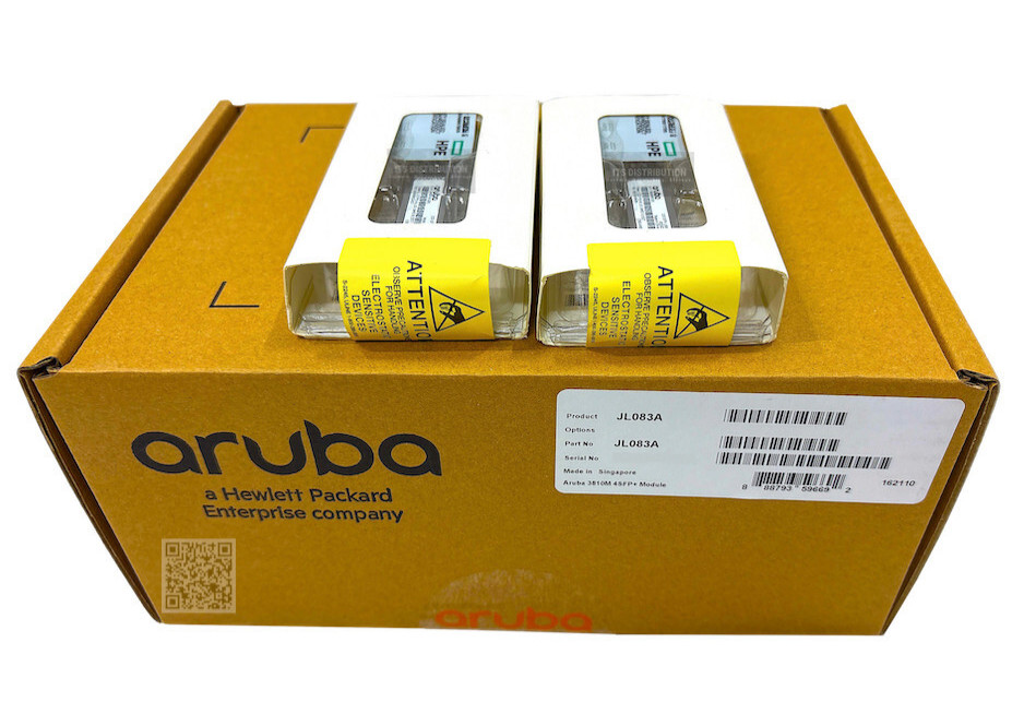 JL083A I Brand New Retail HPE Aruba 3810M 4SFP+ Module + 2x J9152D BUNDLE
