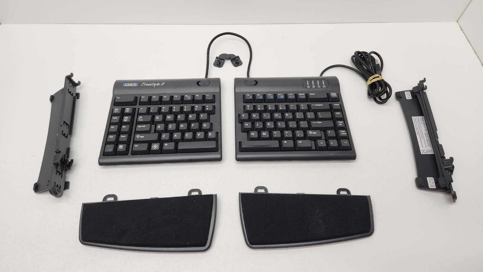 Kinesis Freestyle 2 Ergonomic Split Keyboard KB800, Wrist Pads, Risers | TESTED