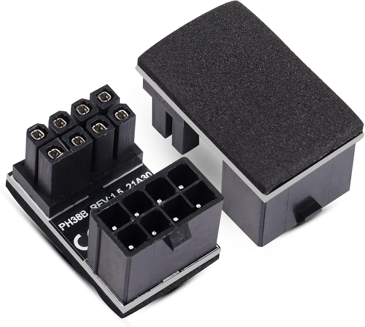 ATX 8Pin U Turn,180 Degree Angled Power Adapter for Desktops Graphics Card 2 Pac