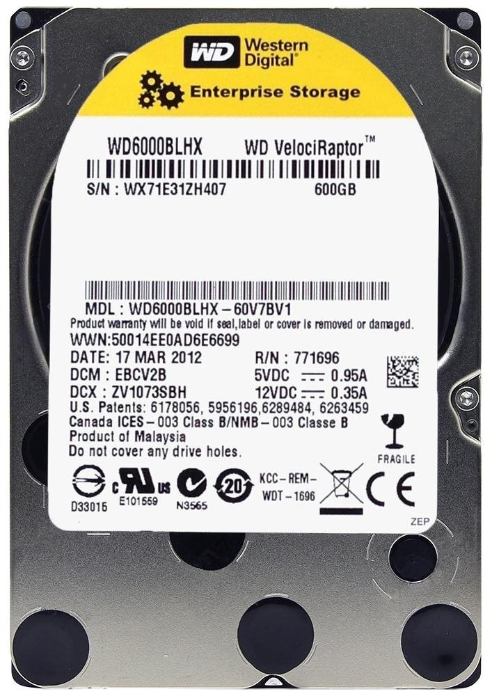 WD6000BLHX WD VelociRaptor HARD DRIVE 600GB 10000RPM 32MB SATA III 2.5'' inch