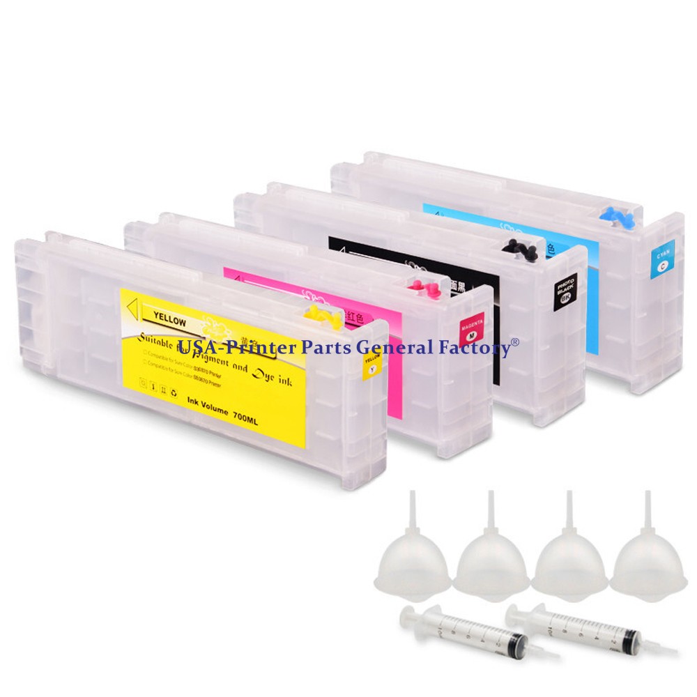 4*700ML T41F2-T41F5 Empty Ink Cartridge For Epson Surecolor T3400 T5430 T5400