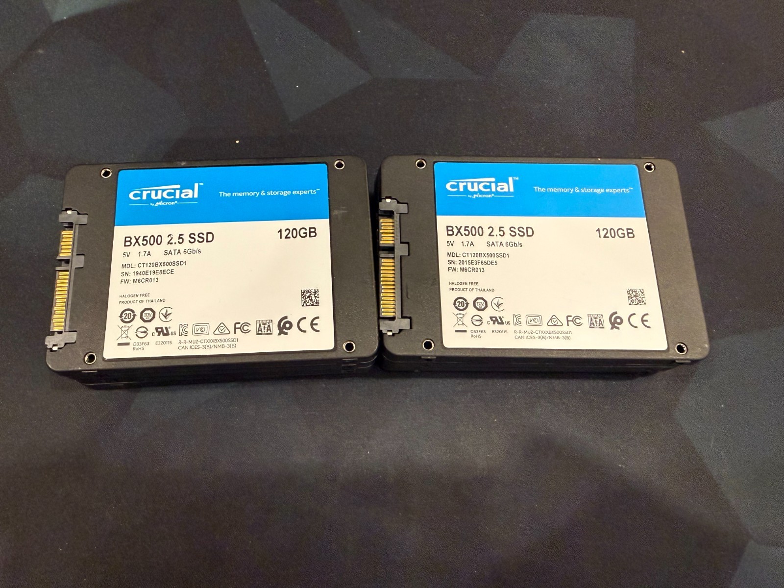 8x Crucial BX500 120GB,Internal,2.5 inch (CT120BX500SSD1) Solid State Drive