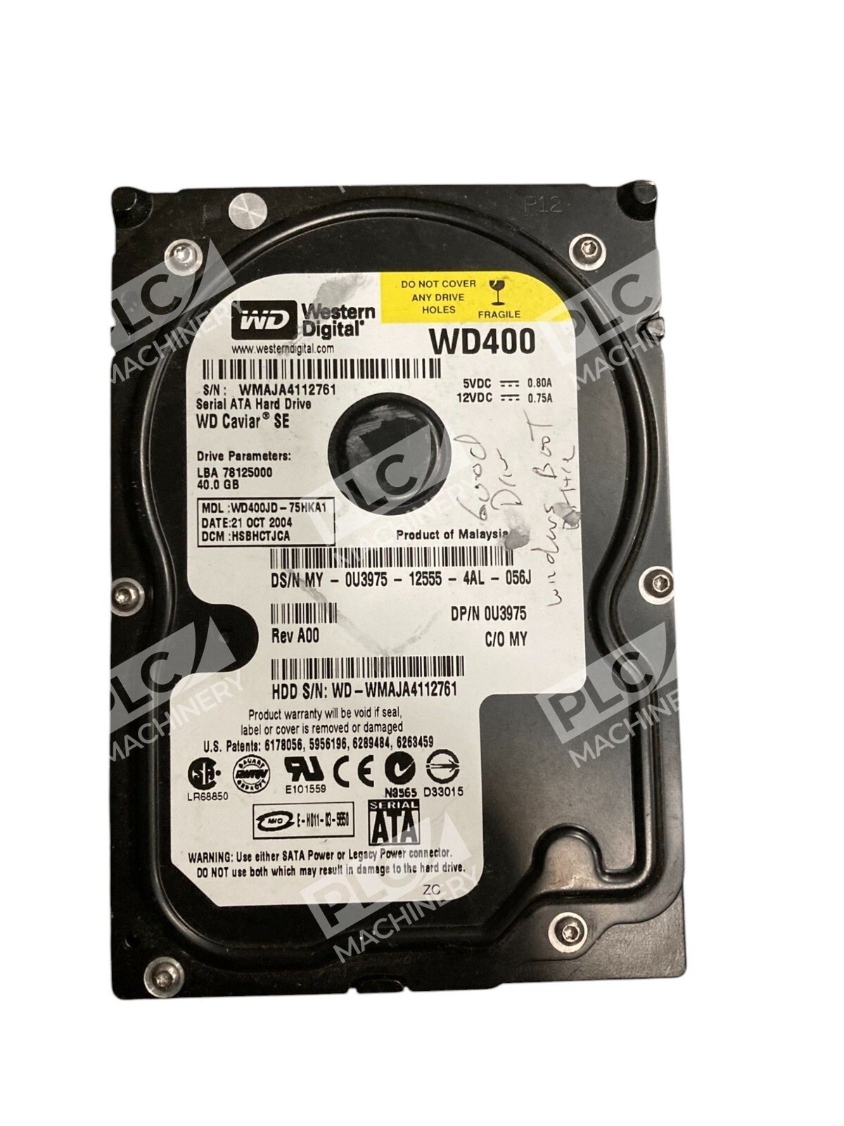 Western Digital WD 40GB WD400 WD Caviar SE Serial ATA Hard Drive 0U3975