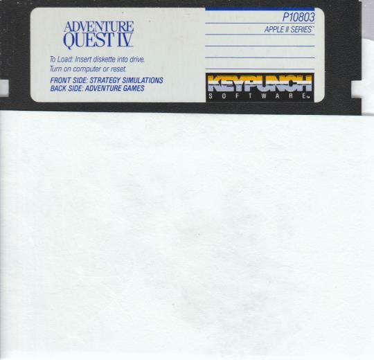 Adventure Quest IV Strategy Simulations Adventure Games APPLE II FLOPPY Keypunch