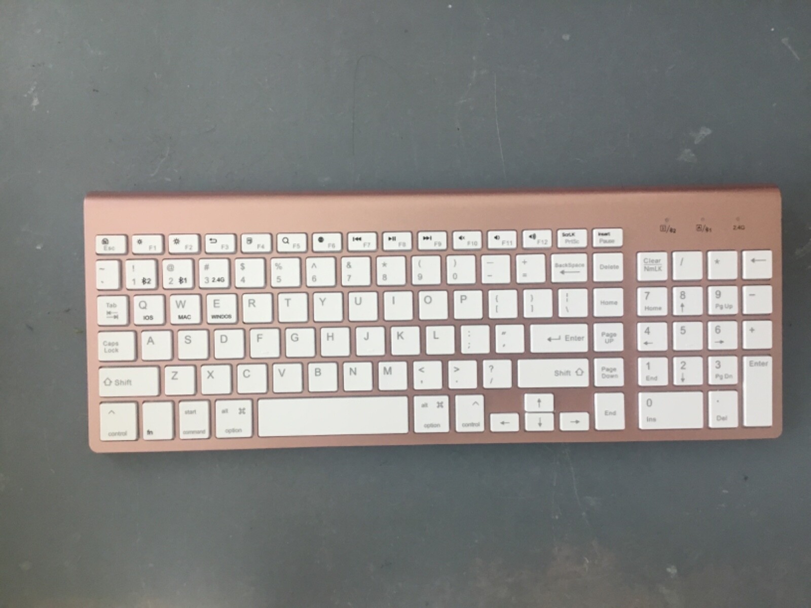 Joyaccess KB2US Slim Wireless Keyboard 2.4G - Rosy Gold