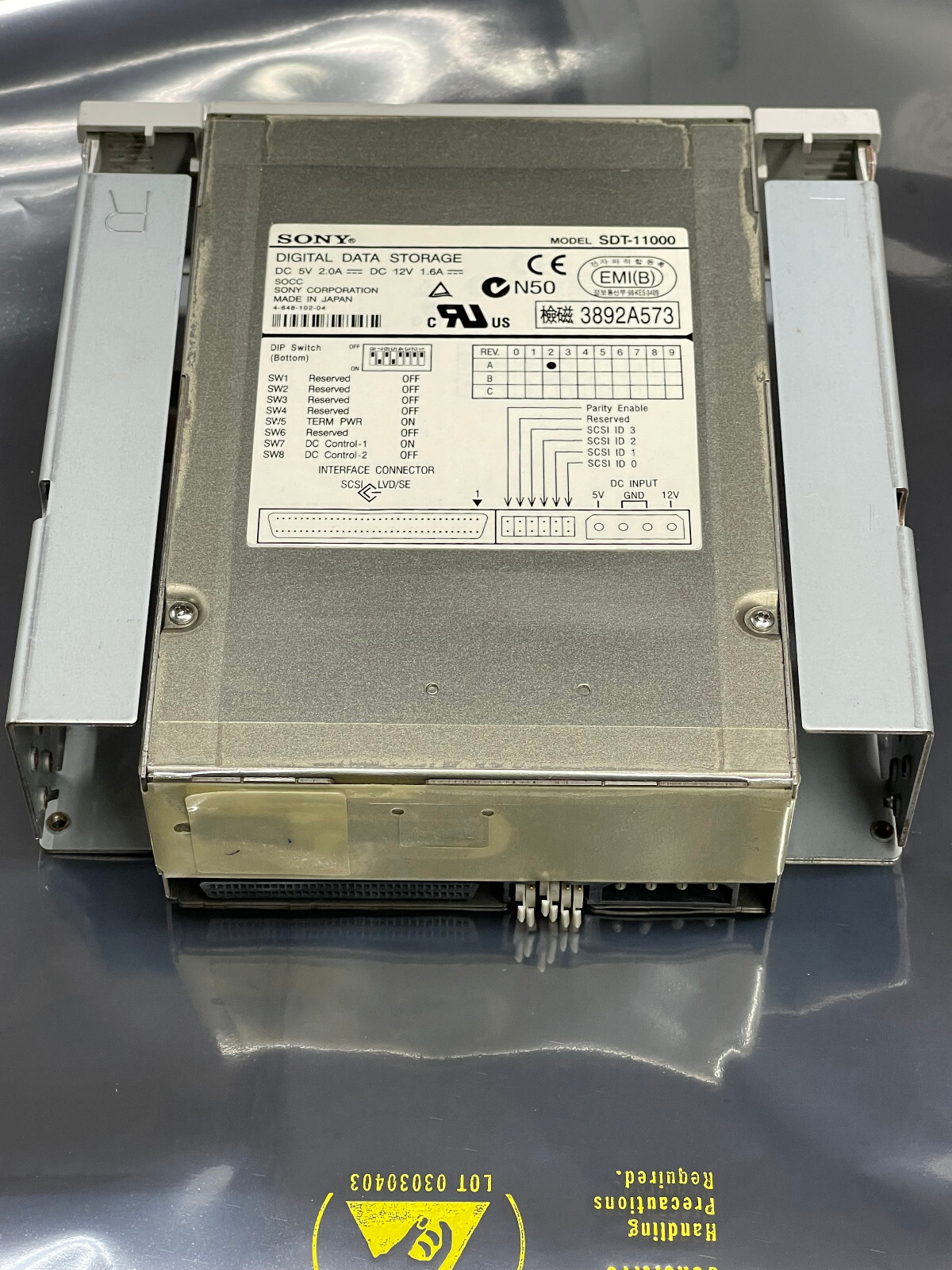 Sony SDT-10000/BM 20/40GB DDS4 Internal Tape Drive SDT-11000