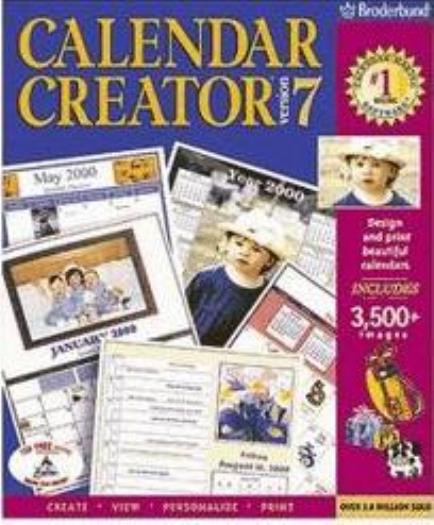 Calendar Creator 7 PC CD print customized schedules, make organize appointments