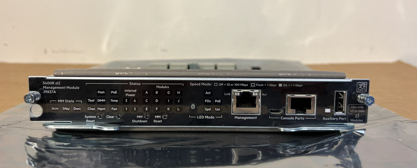 Lot of 2 (TWO) Aruba HPE HP 5400R ZL2 Management Module 4GB RAM 1GB SD