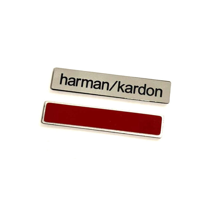 4 Pcs Aluminum  Emblem Badge Replacement for harman / kardon 62 mm x 12mm