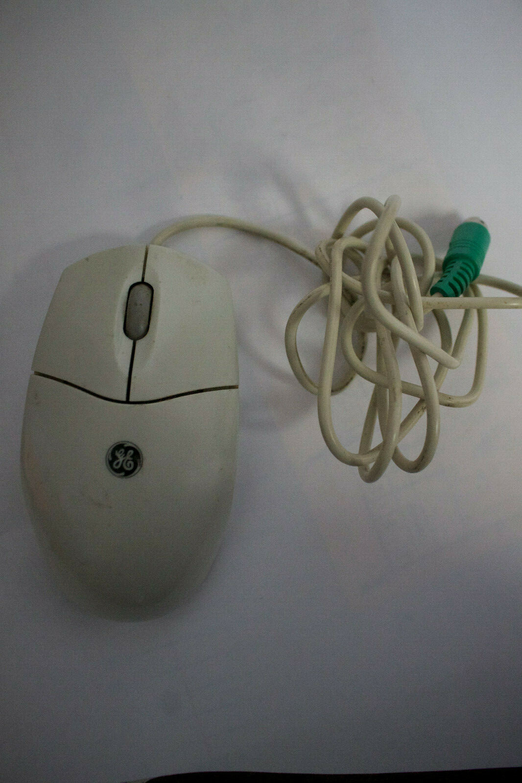 GE 97859 Rev.S2 3-Button Rollerball SCROLL MOUSE PS/2 Wired Connection BEIGE