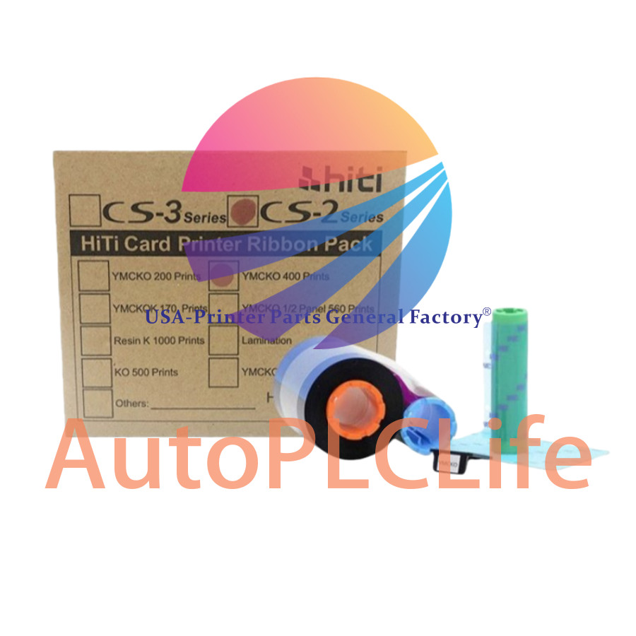 New Ribbon Fit For HITI CS200e Color Ribbon YMCKO-400 Sheet  High quality