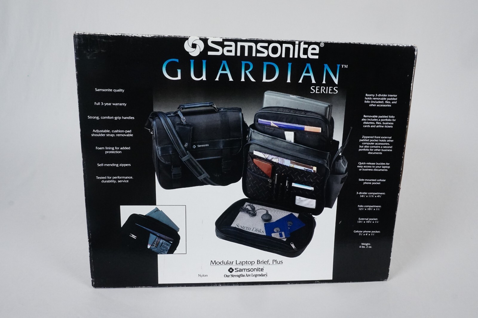 Samsonite Guardian Modular Laptop Briefcase Bag Plus NEW