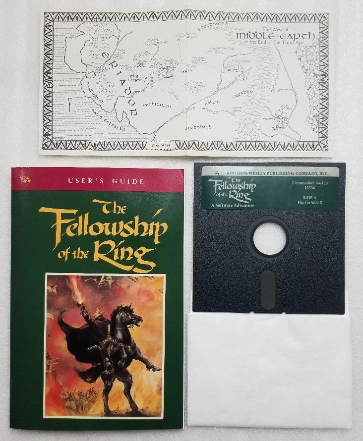 The Fellowship of the Ring C64 Commodore 64 Disk + User Guide 1986/87
