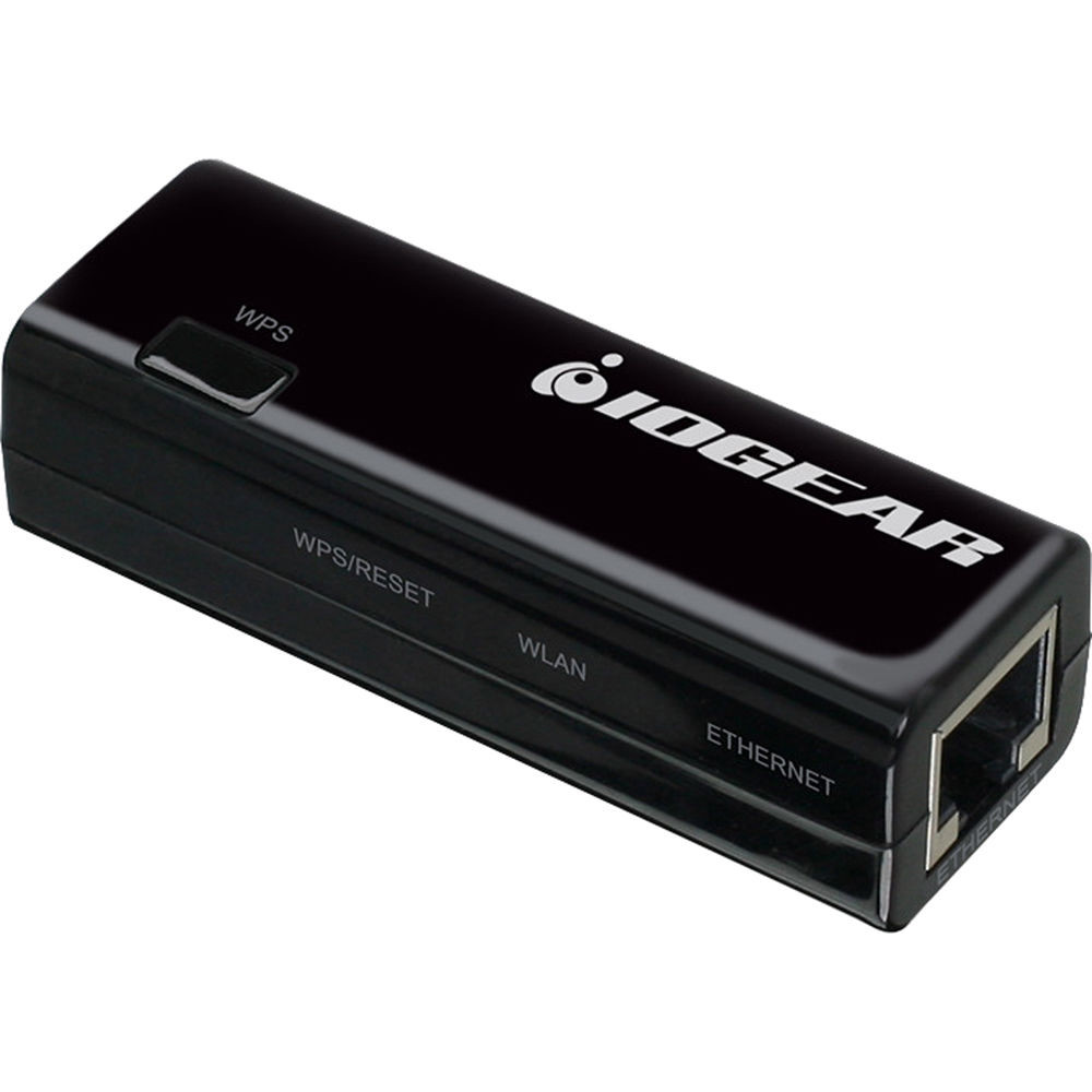 IOGEAR Universal Ethernet-2-Wi-Fi N Wireless Adapter with micro USB in Black