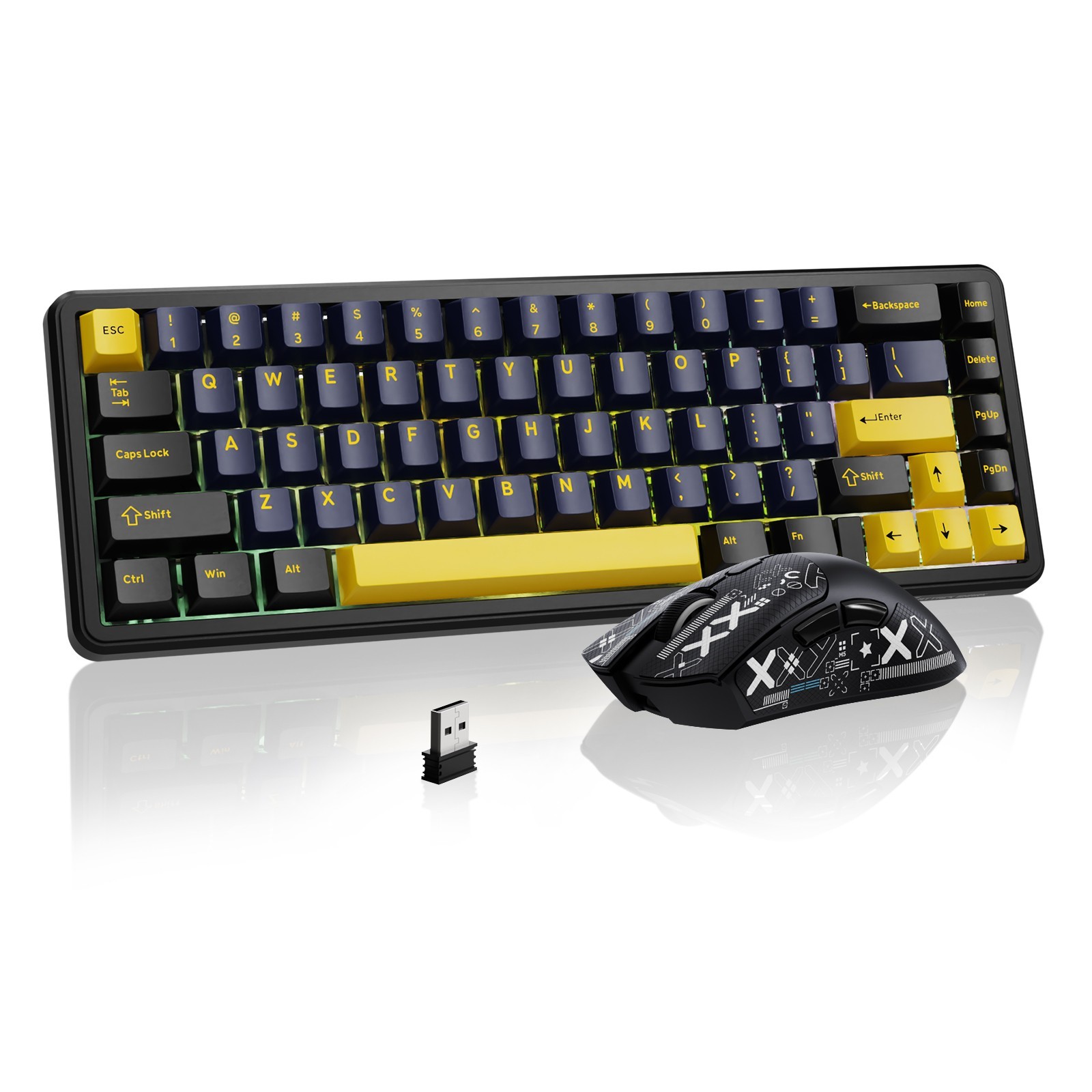 ATTACK SHARK X65 HE + R1 Wireless Gaming Keyboard Mouse Combo 8K RT 18K DPI