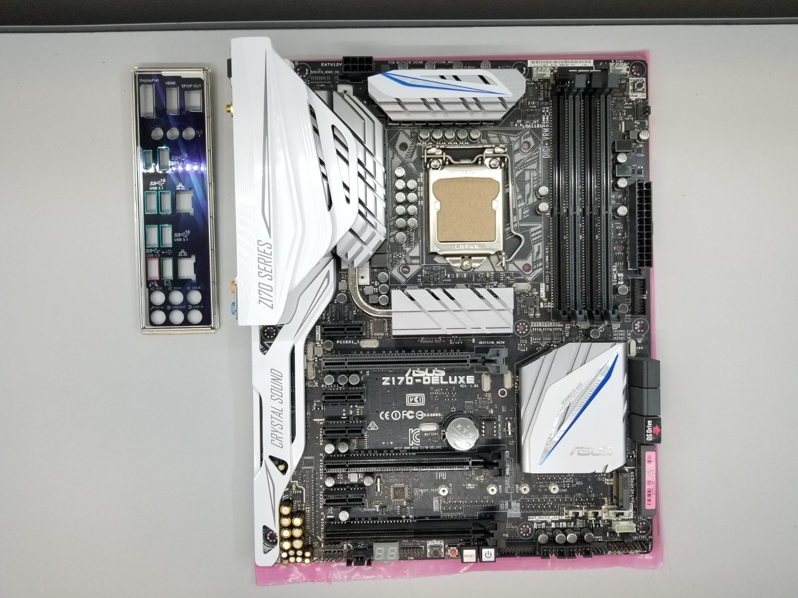 ASUS Z170-DELUXE LGA 1151 DDR4 HDMI DP USB-C PCIe ATX Motherboard w I/O Plate