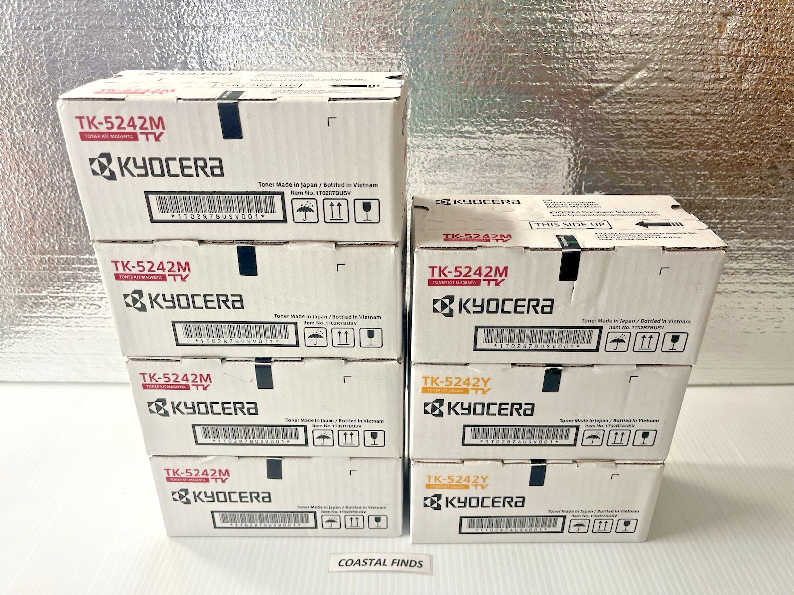 Kyocera TK-5242 Magenta Yellow Toner Lot (7) OEM NEW Sealed TK-5242M TK-5242Y
