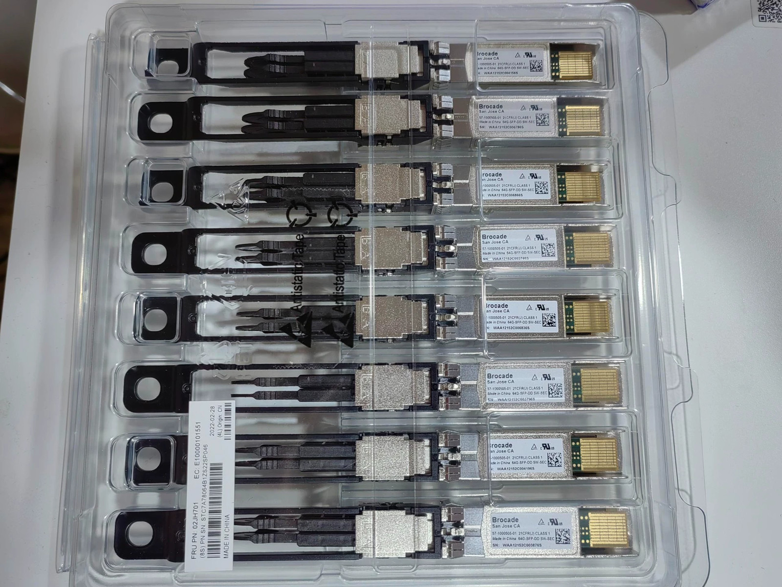 1PCS Brocade 57-1000505-01, XBR-000464 64G FC SFP-DD SWL (Bulk pull)