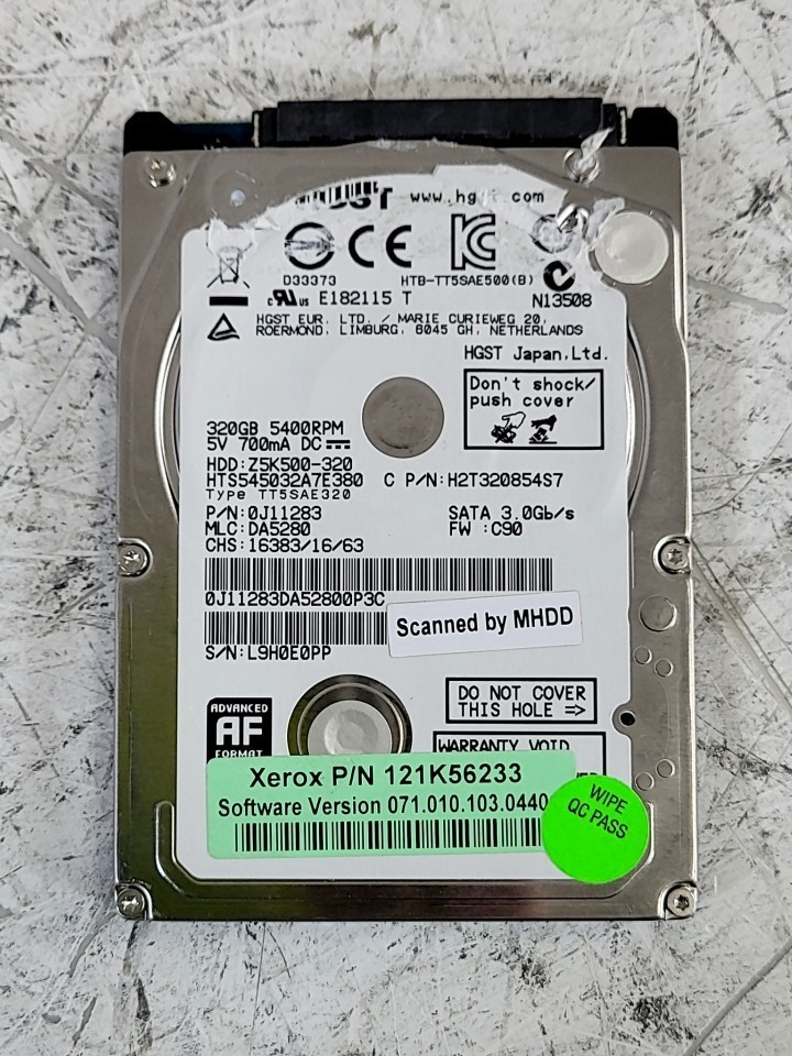 HGST HTS545032A7E380 0J11283 Hard Drive 2.5" 320GB SATA