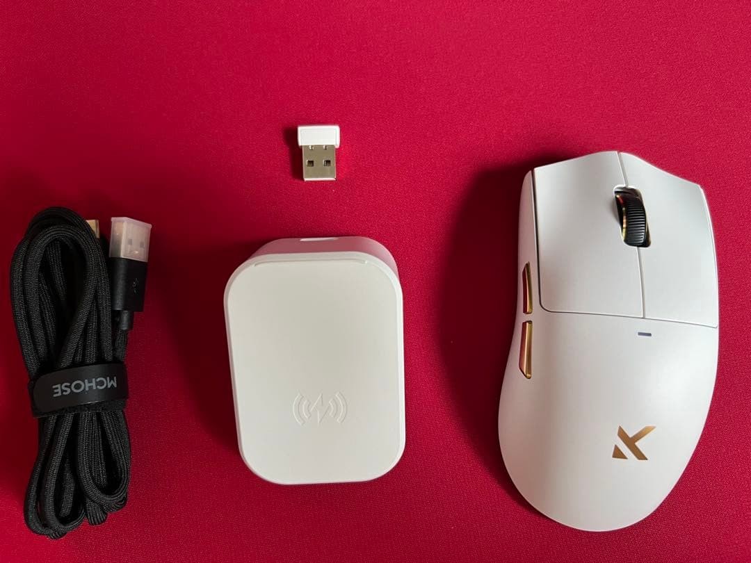 MCHOSE K7 Ultra Wireless Gaming Mouse White with Charging Dock Tested