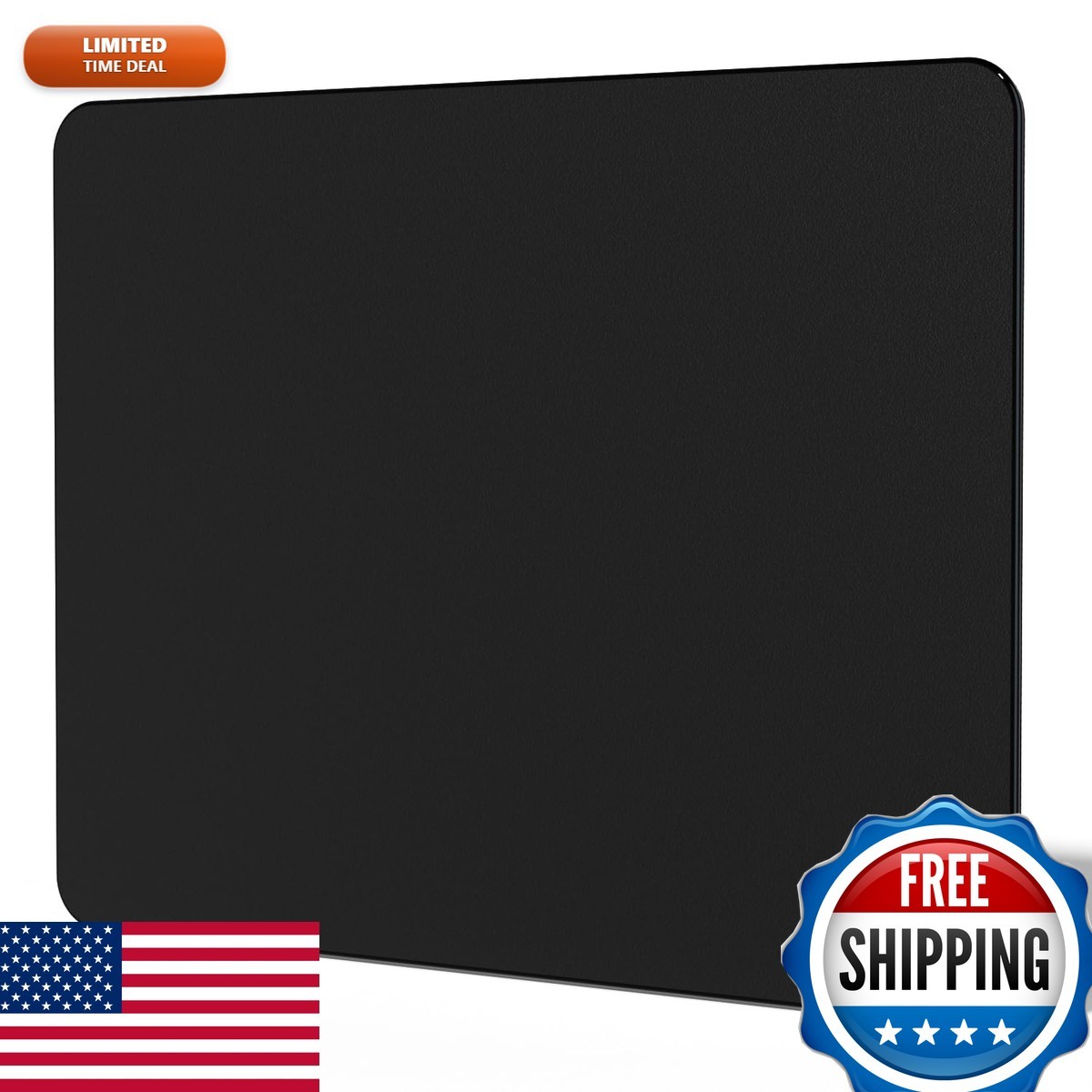 RED SAMURAI Tempered Glass Gaming Mouse Pad 16.1" x 12.2" Fast Glide Non-Slip