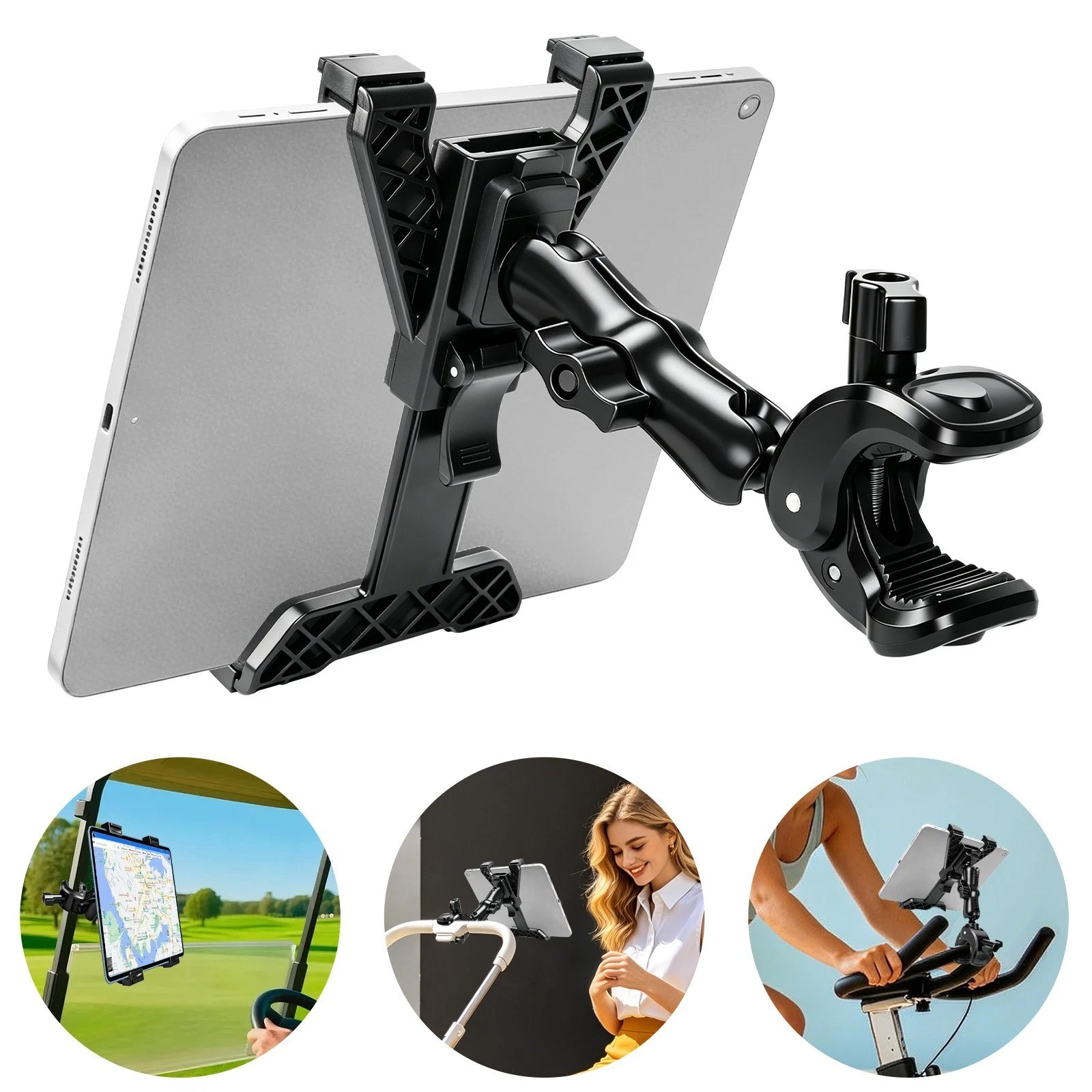 Tablet Mount For Mic Stand Microphone Music Stand 7-13" iPad Galaxy Tab Holder