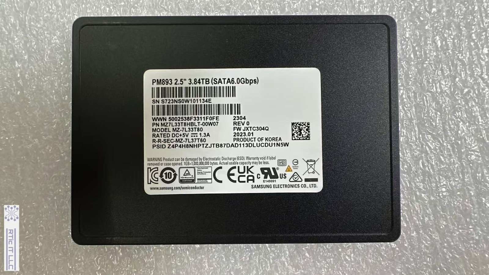 New Pull Samsung MZ-7L33T80 PM893 Series 3.84TB SATA 6Gb/s 2.5inch Internal SSD