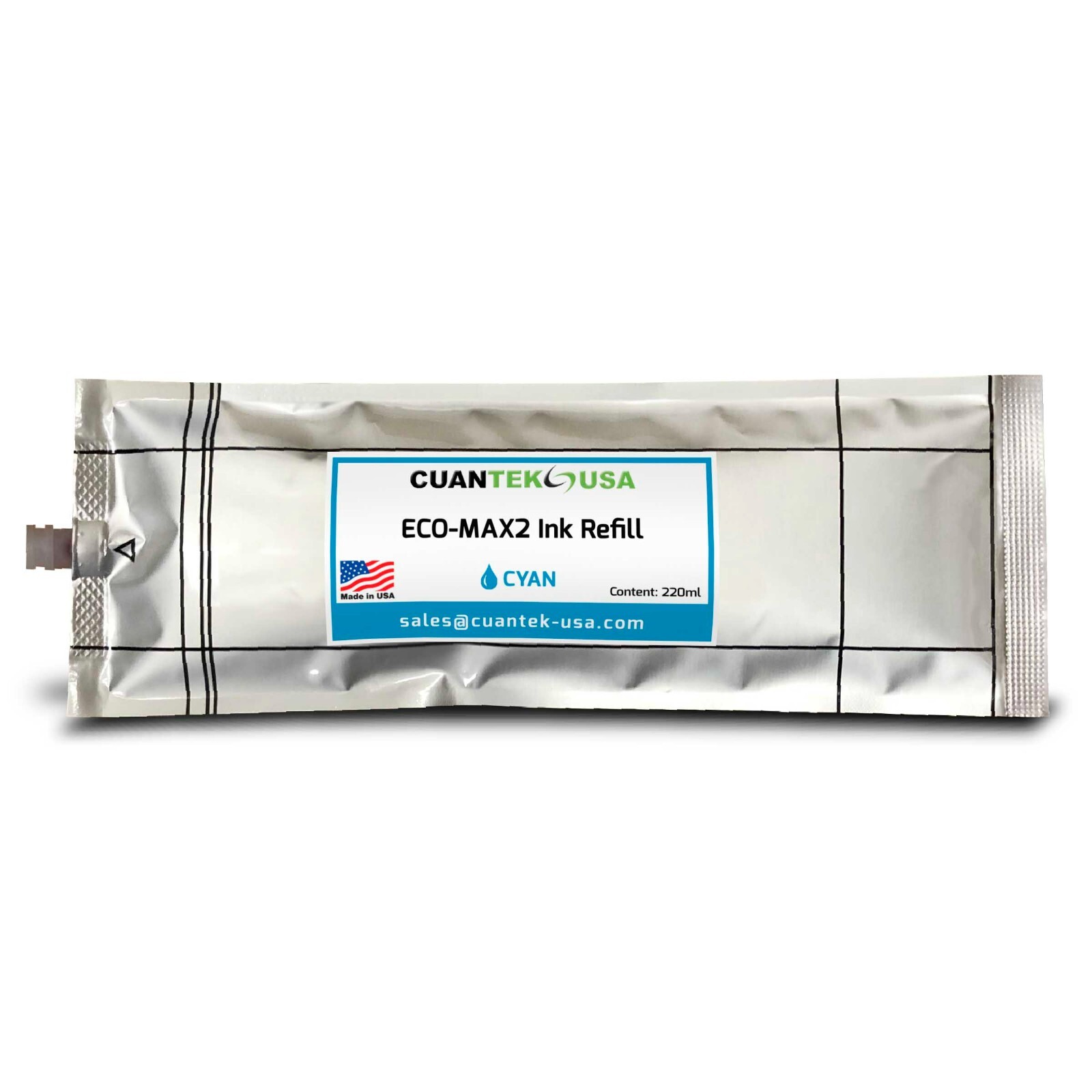 Roland Eco-Sol MAX2 Compatible 220ml Ink Bags for BN-20A BN2-20A -  MADE IN USA