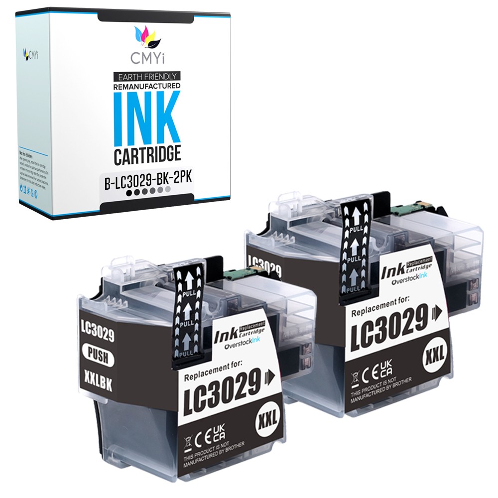 2PK Compatible LC3029BK Ink Cartridges fits Brother MFC-J5930DW J6535DW J6935DW