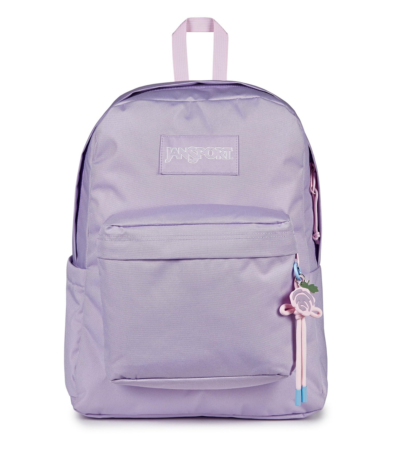 JanSport Superbreak Plus Charmed, Bag Charm Pastel Lilac/Lt Blue JS0A897W
