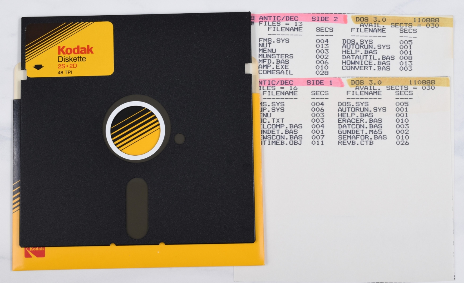 Vtg Kodak Computer Floppy Disk-Collectible, Untested, As-Is (Atari Antic Dec 88)