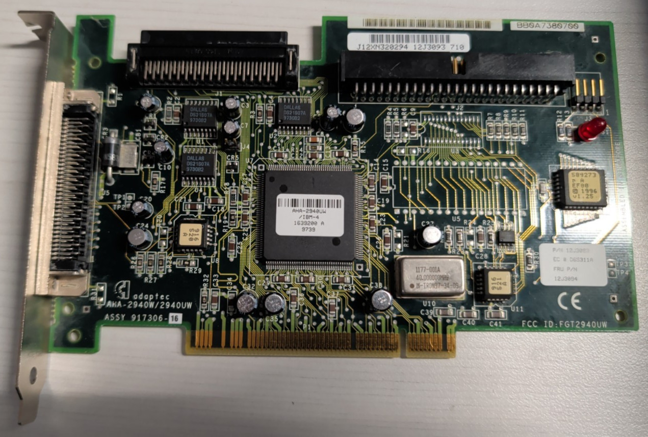 IBM 12J3094 SCSI PCI Adapter Card (Adaptec AHA-2940UW/IBM-4)