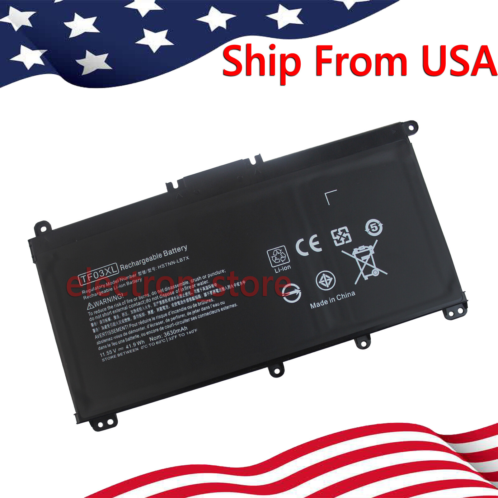 TF03XL Battery For HP Pavilion TPN-Q190 TPN-Q191 TPN-Q192 TPN-Q196 920046-421