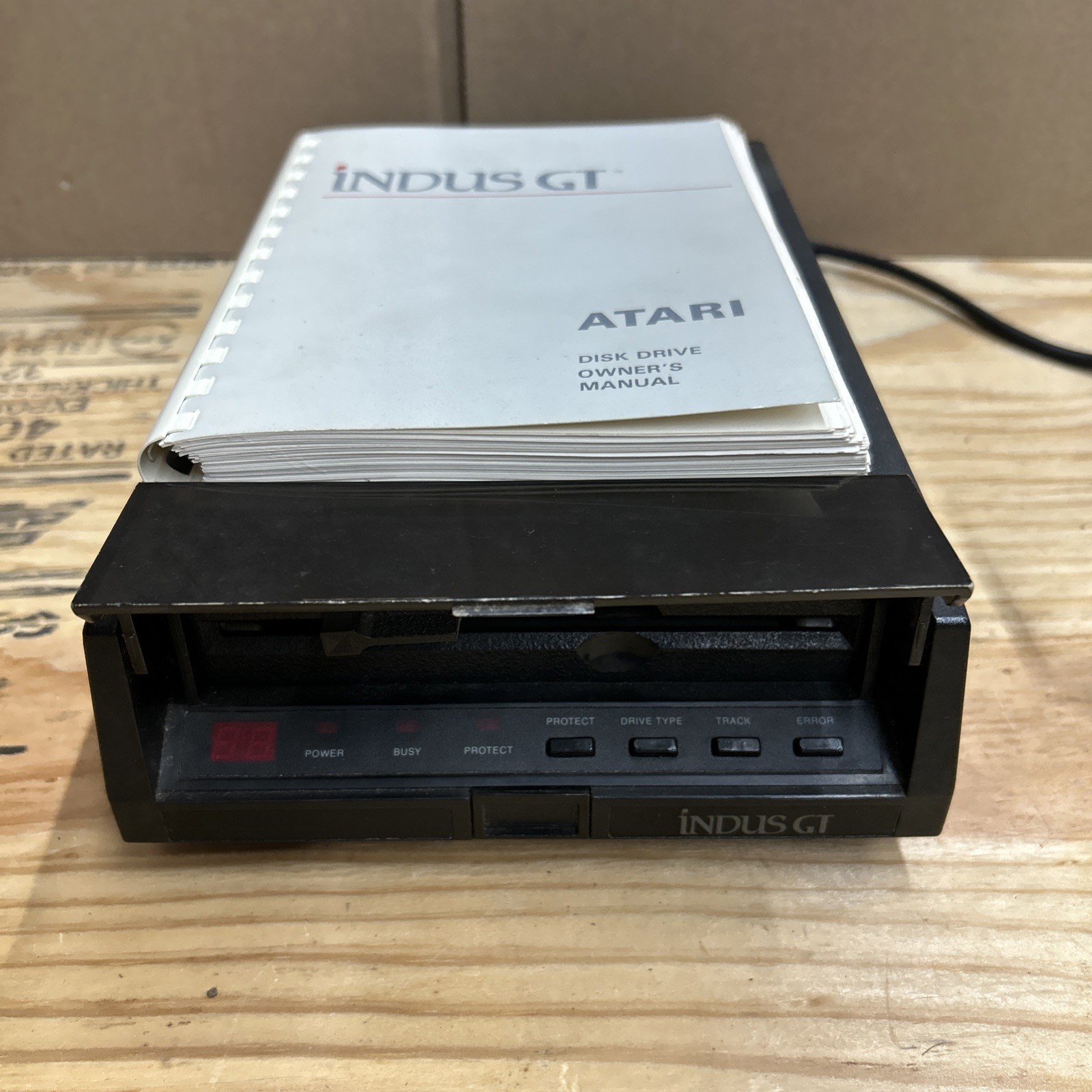 Indus GT Floppy Disk Drive For Atari Computers Untested W/Manual No Power Supply