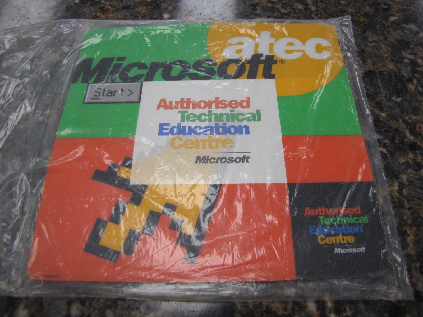 Rare Vintage Microsoft Mouse Pad - Authorised Technical Education Centre - New