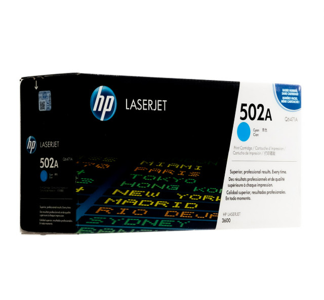 Genuine HP 502A Cyan (Q6471A) Toner Cartridge - LaserJet 3600 - New OEM Sealed