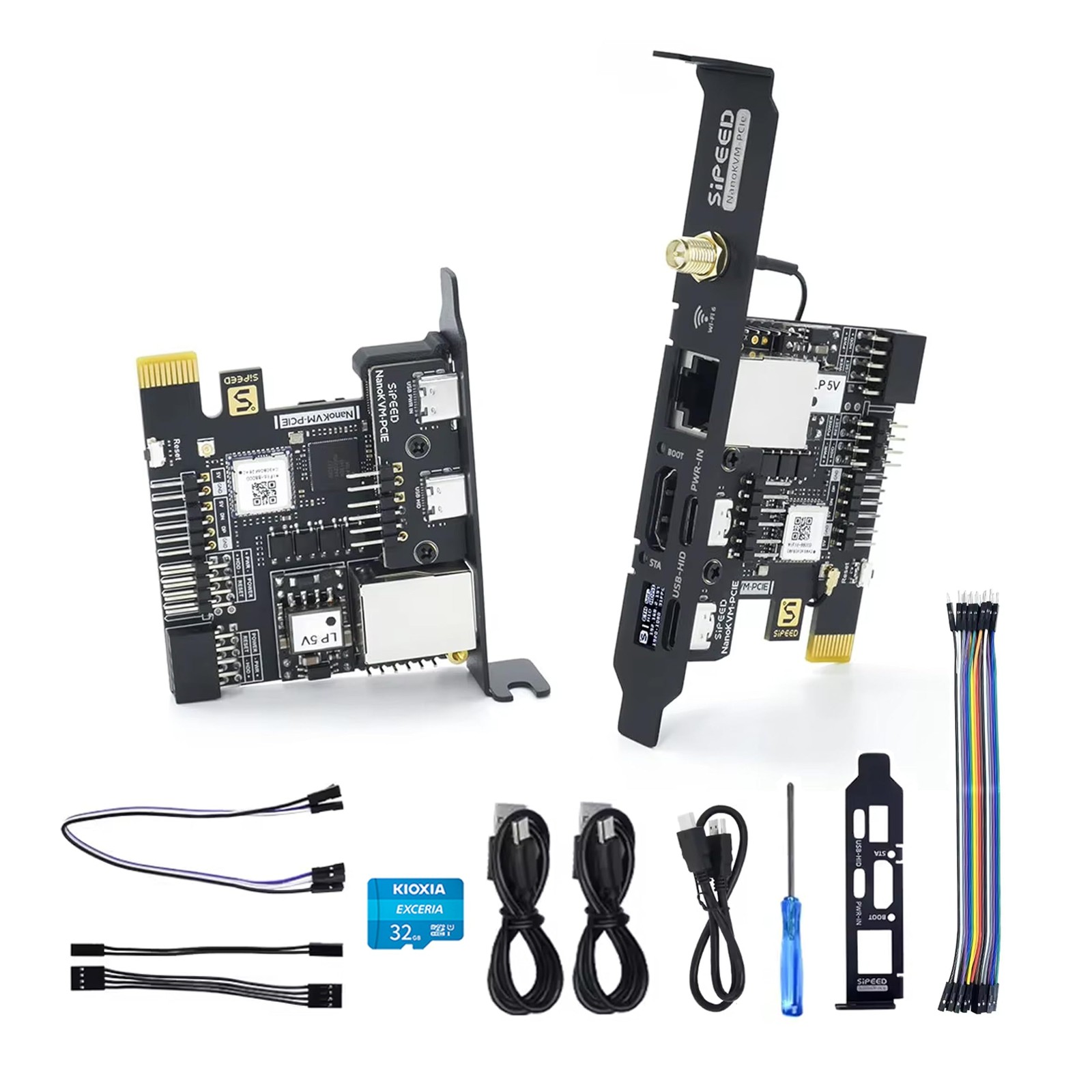 Sipeed NanoKVM-PCIe IP-KVM Remote Control 66x57x18mm, 1GHz SG2002 RISC-V CPU