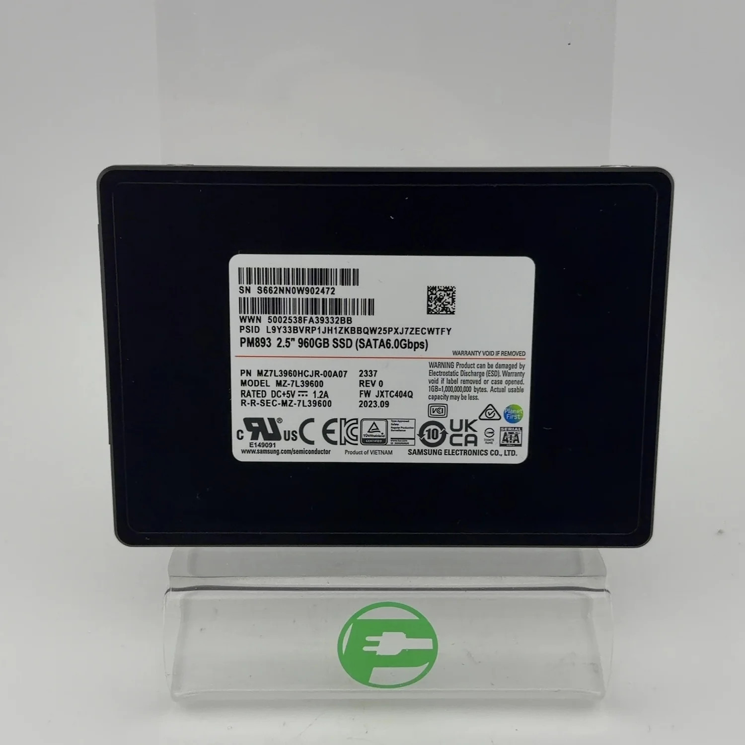 Samsung 2.5" PM893 960GB SATA III 6Gbps SSD MZ-7L39600