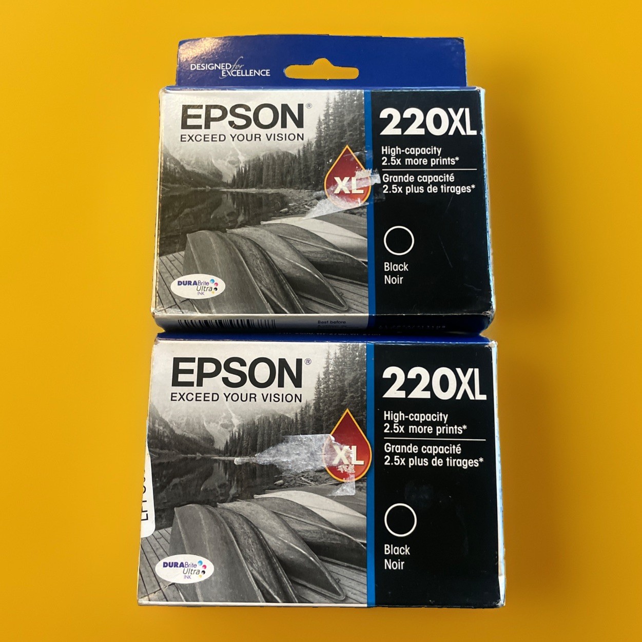 Epson 220XL Black Ink Cartridge (2 Pack) - New Sealed