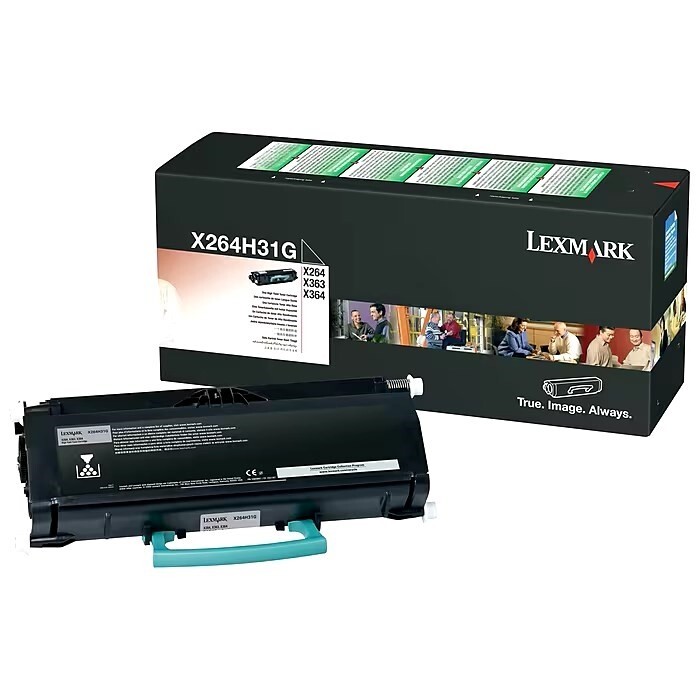 Lexmark Genuine X264H31G Black High Yield (9K) Toner Cartridge - 