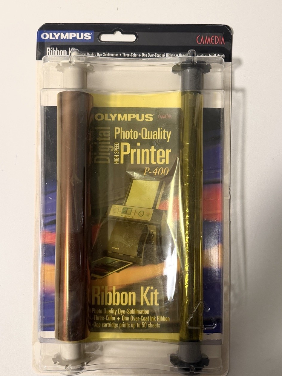 Olympus Camedia P-400 Ribbon Kit 200655 Dye Sublimation Printer NOS 50 Prints