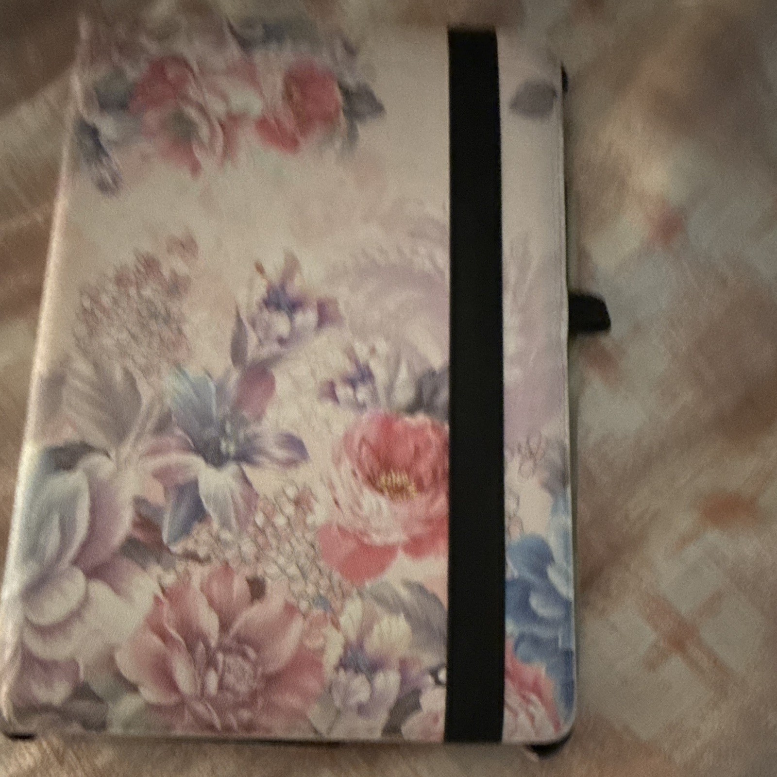 Universal Floral Synthetic Leather Stand Folio Tablet Case 360 Rotating Fold