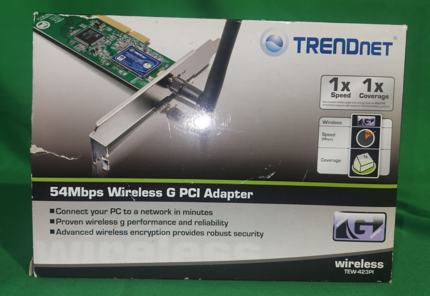 TRENDnet TEW-423PI 54Mbps 802.11g Wireless PCI Adapter 