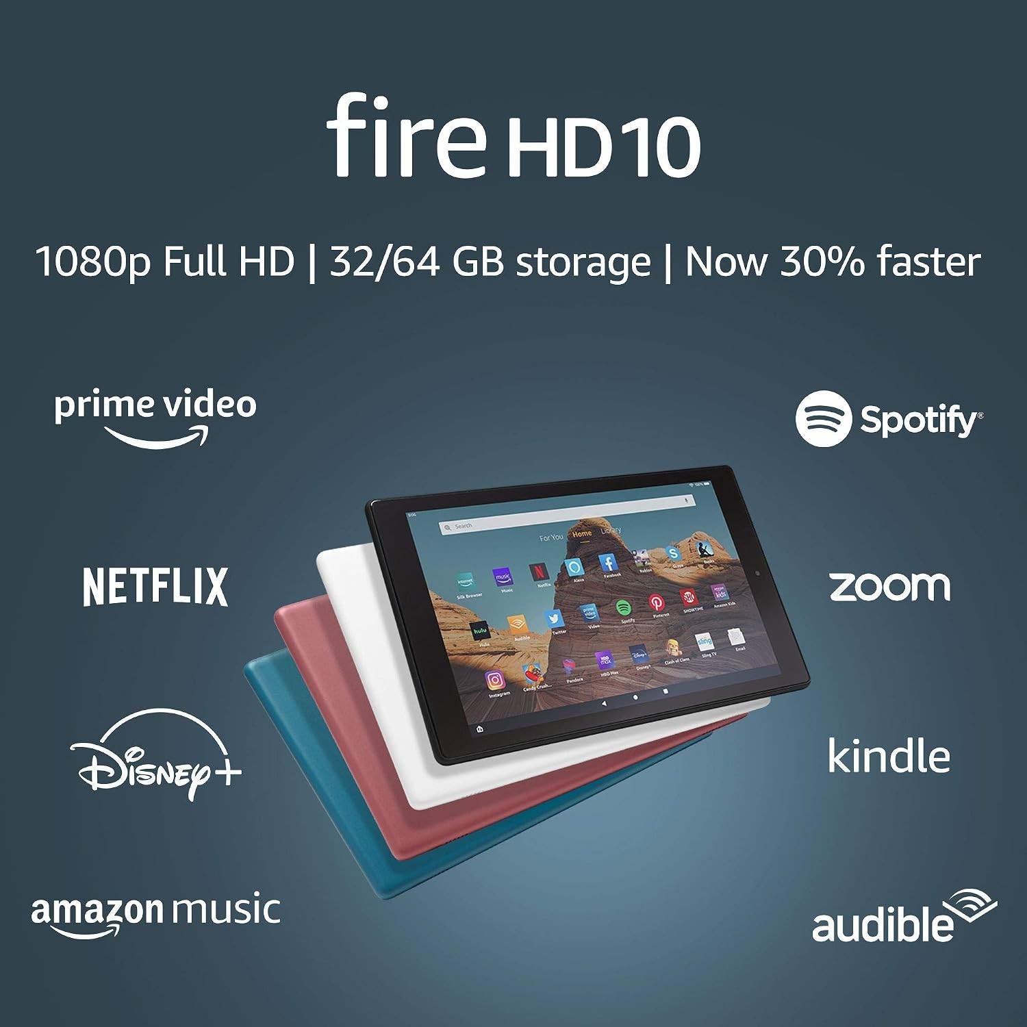 Amazon Fire HD 10 Tablet 9th Generation 10.1" Display WiFi 32GB Black 2019