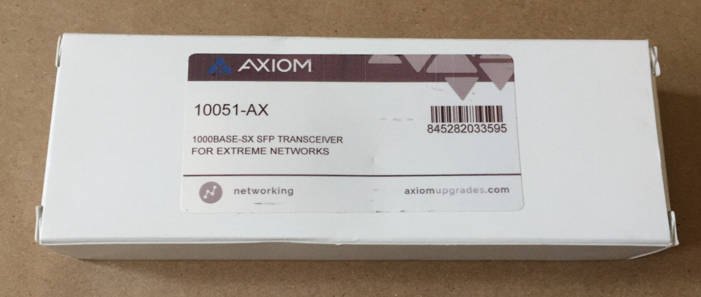 Axiom 10051-AX 1000BASE-SX 550m 850nm SFP Transceiver for Extreme Networks 10051