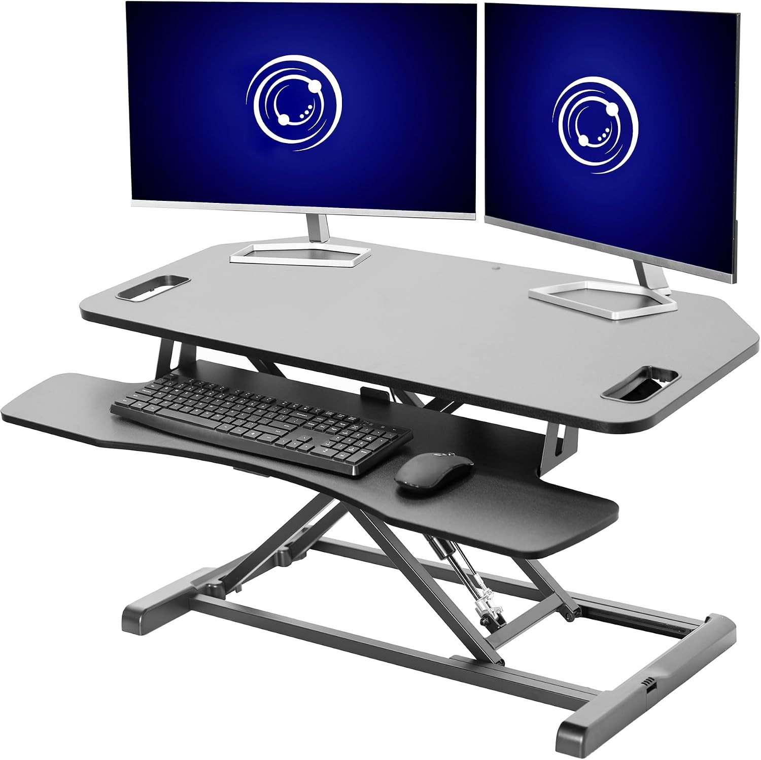 Extra Wide 38 inch Corner Desk Converter K Series Height Adjustable Sit to Stand