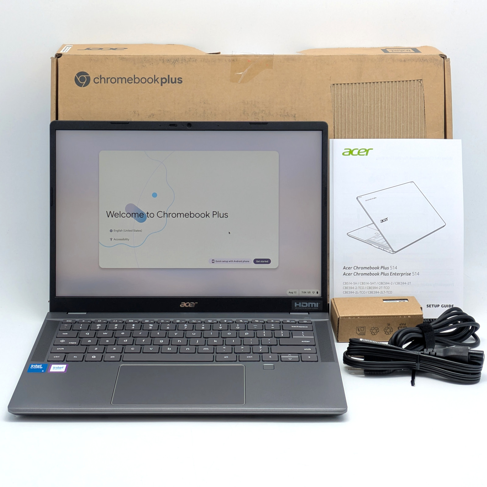 Acer Chromebook Plus 514 14" Intel Core 5 120U 16GB DDR5 256GB SSD ChromeOS