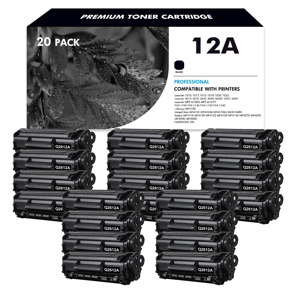 20PK Q2612A Toner Cartridge Compatible for HP 12A LaserJet 1010 1012 MF4110 4122